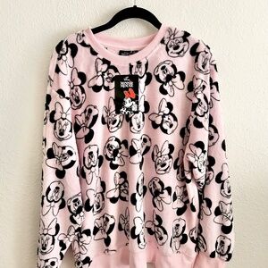 Disney Minnie Mouse Women’s PJ Fleece Top NWT